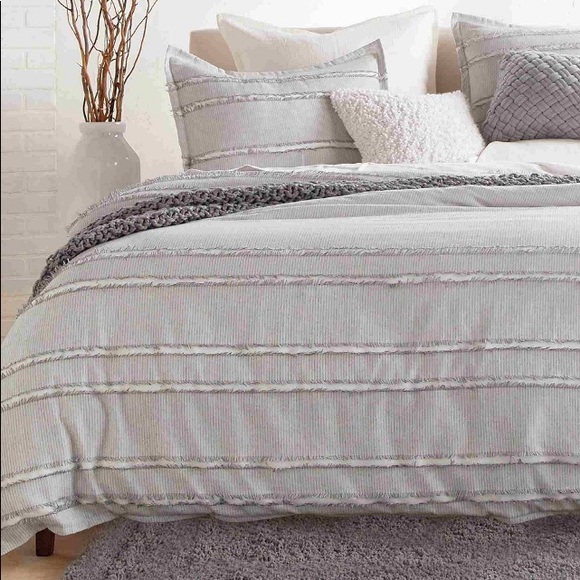 Dkny Bedding Dkny Pure Fringe Stripe King 3 Piece Duvet Set Poshmark